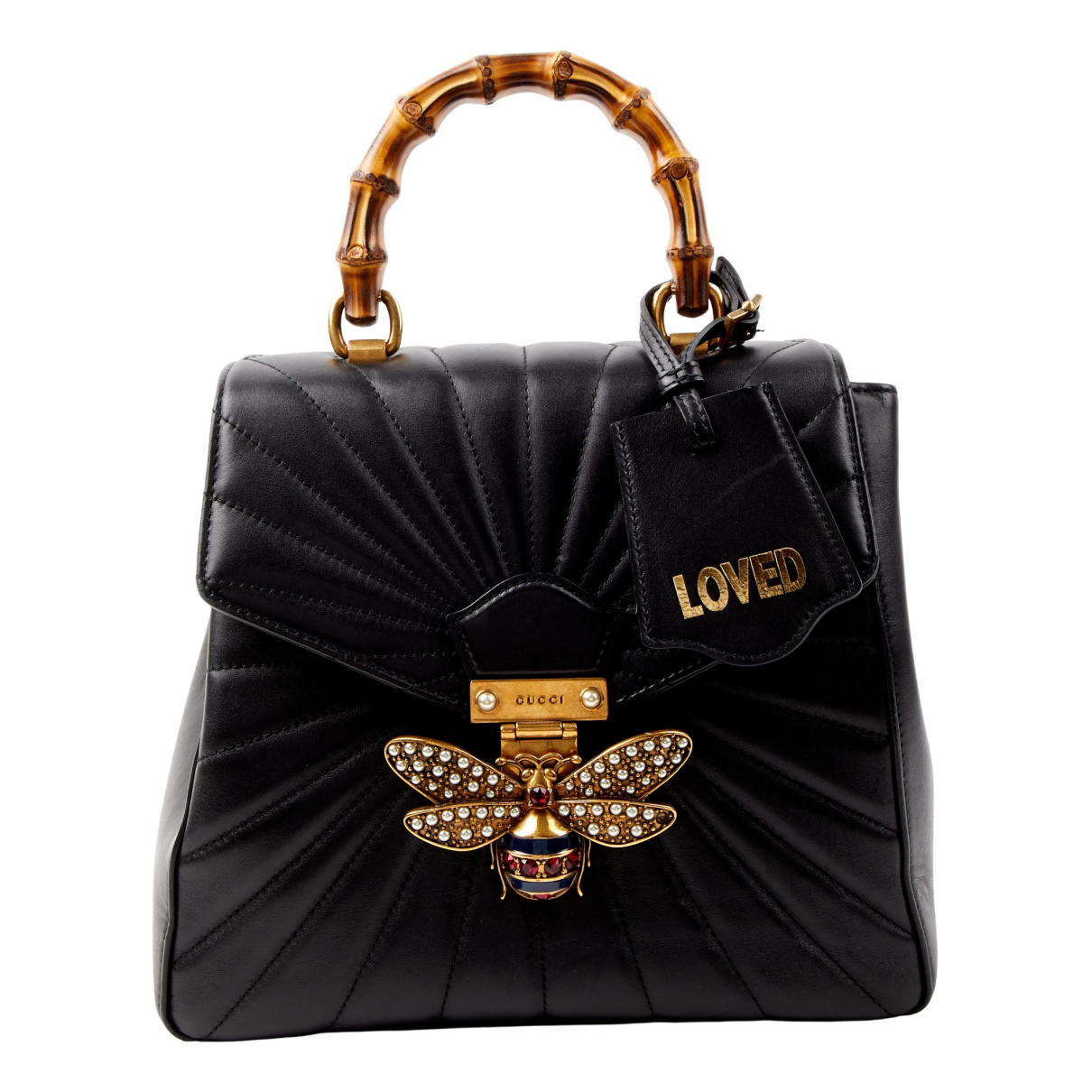 Leather backpack Gucci Black in Leather 